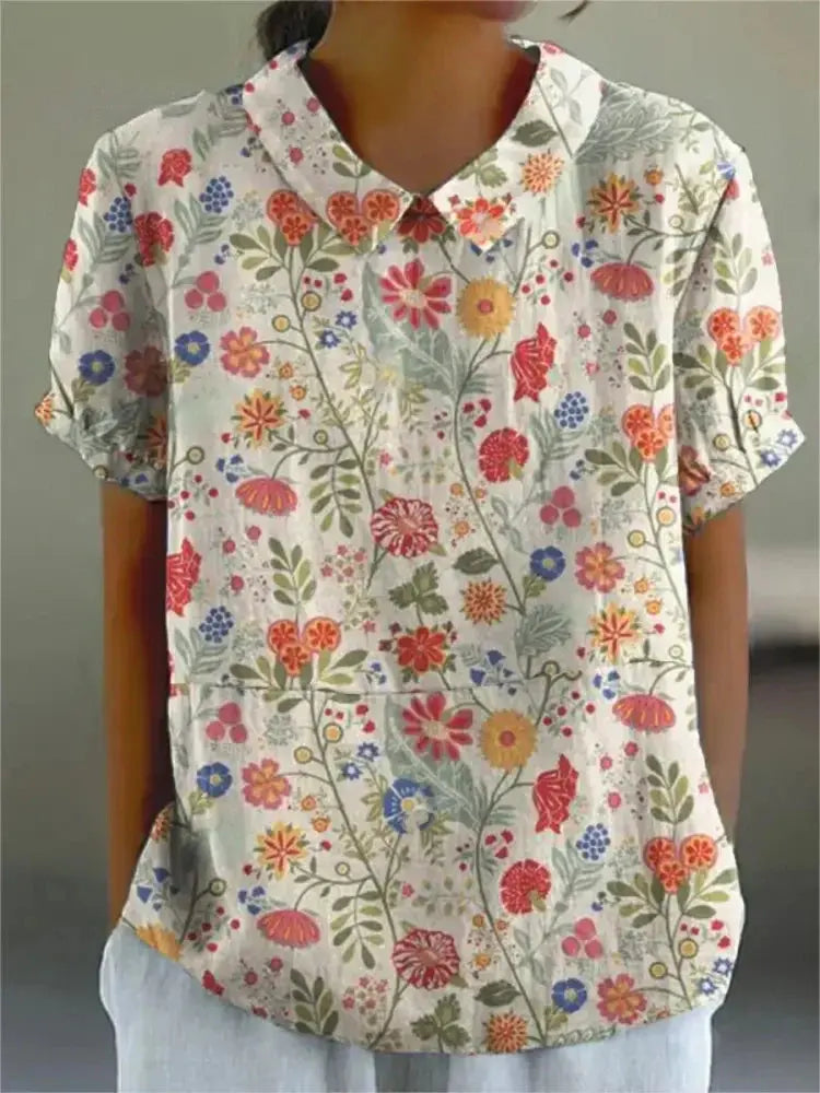 Flora | Camicia Elegante Con Stampe Floreali