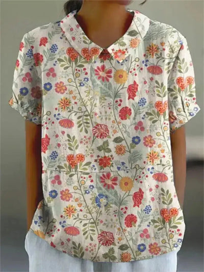 Flora | Camicia Elegante Con Stampe Floreali