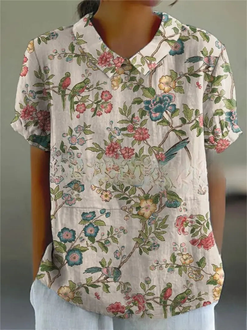 Flora | Camicia Elegante Con Stampe Floreali