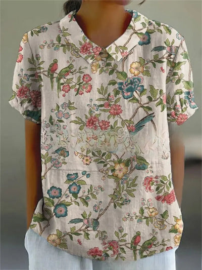 Flora | Camicia Elegante Con Stampe Floreali