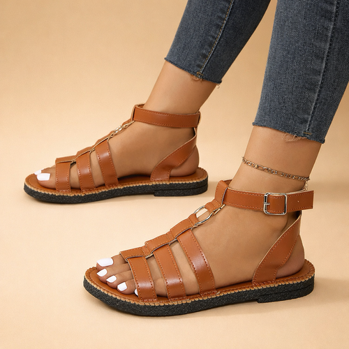 Aurora | Sandali da Donna Marroni e Bianchi dallo Stile Chic e Raffinato