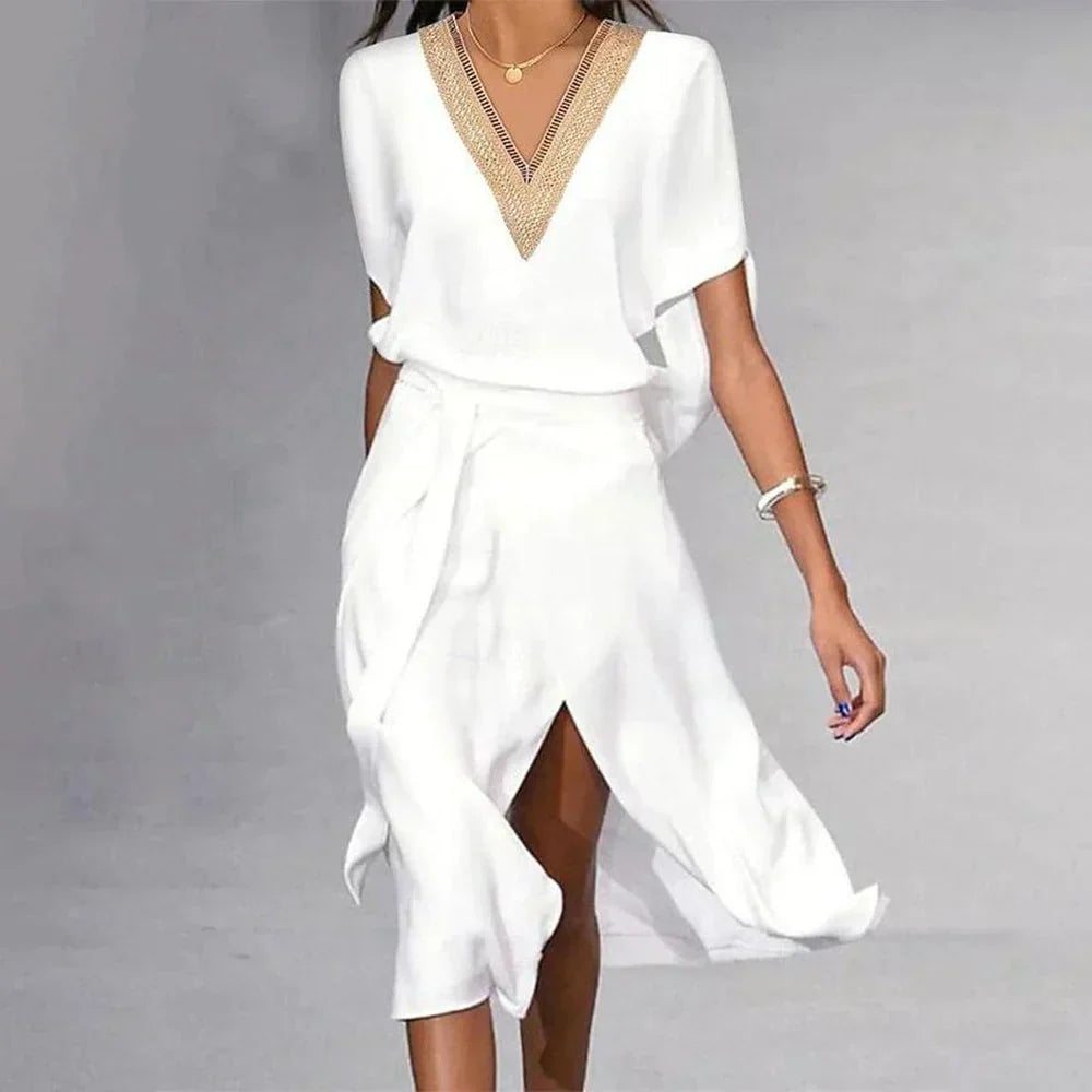 Diana | Abito Bianco Elegante Midi