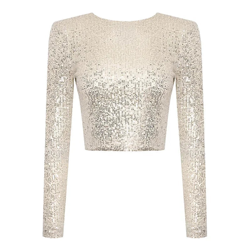 Karolin | Top Corto Elegante A Maniche Lunghe