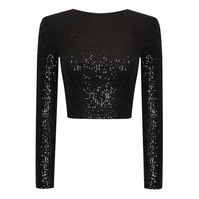 Karolin | Top Corto Elegante A Maniche Lunghe