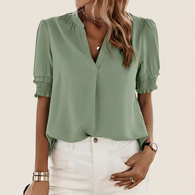 Laura | Camicetta Estiva Elegante con Maniche a Sbuffo