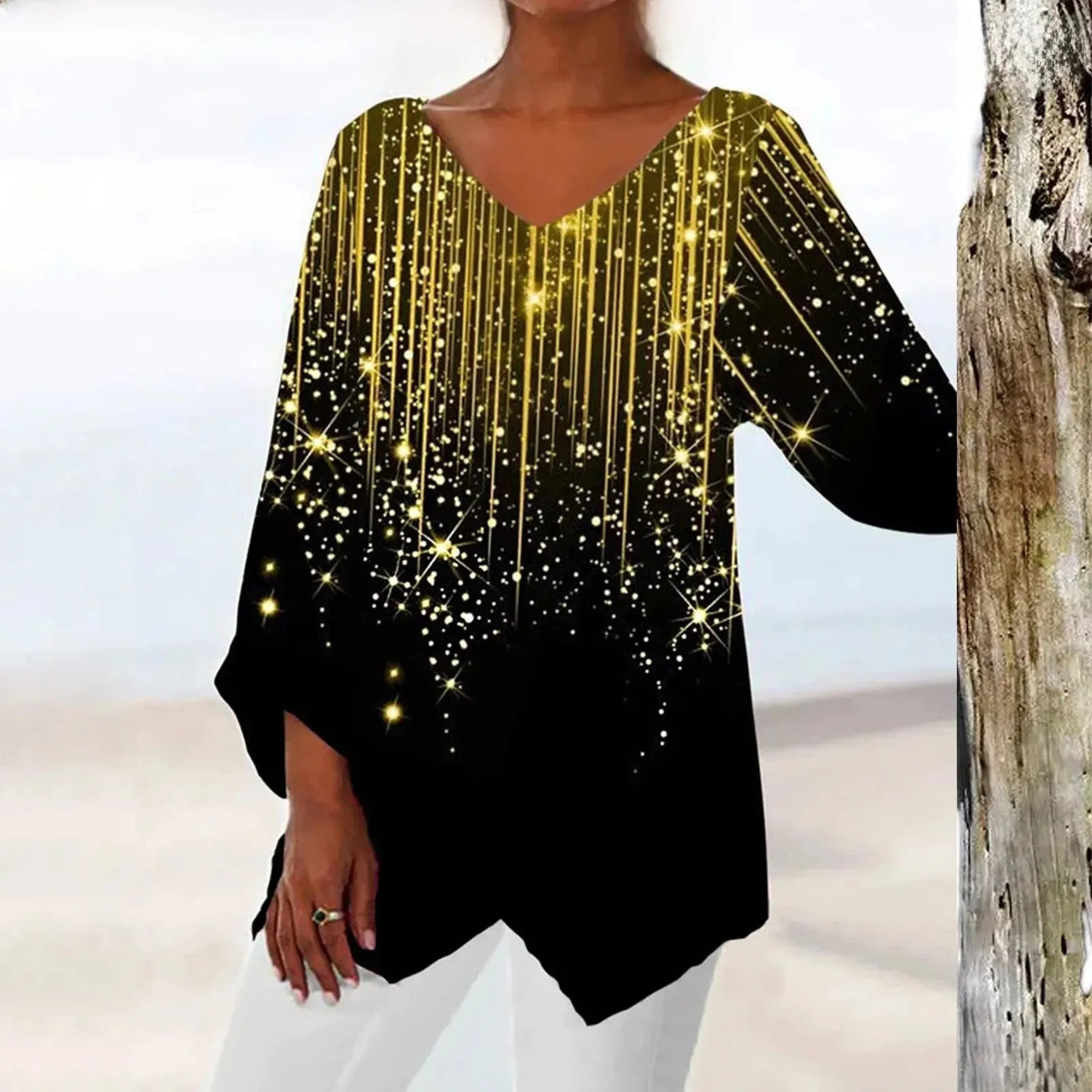 Nadine | Top Elegante Con Scollo A V