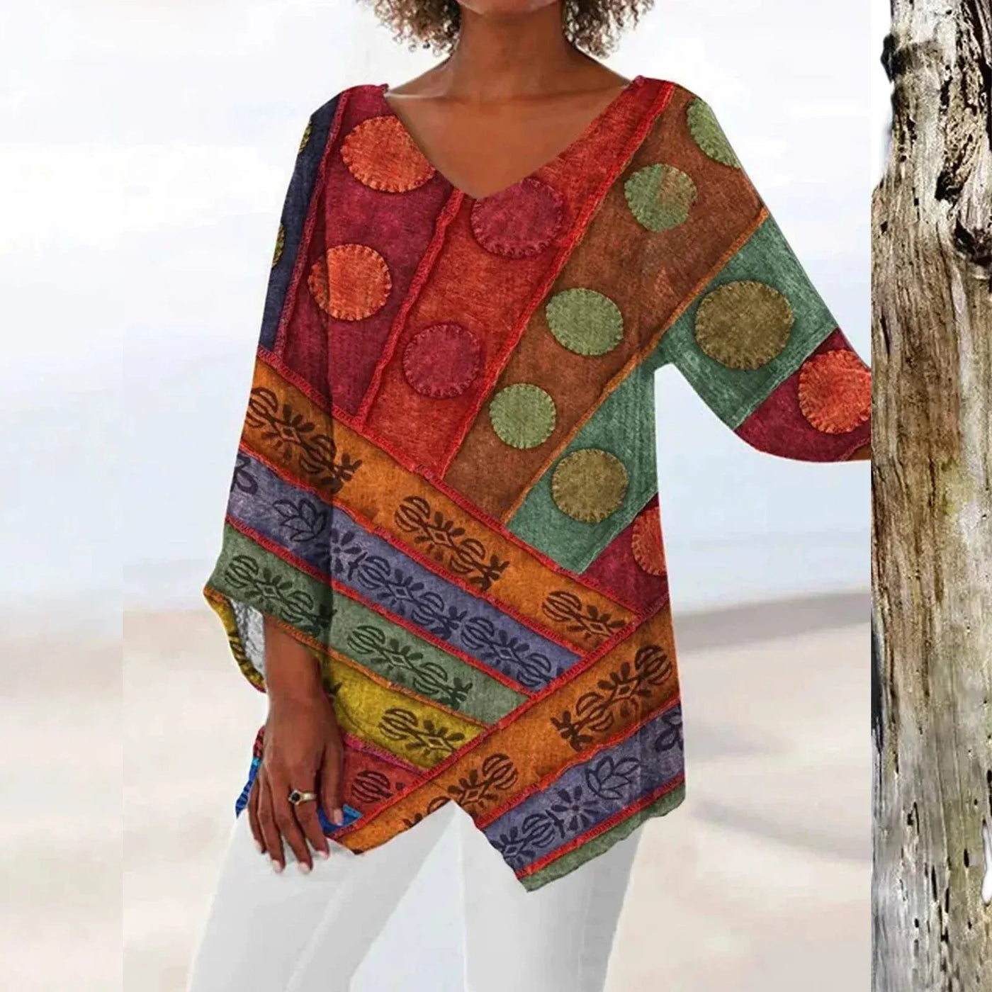 Nadine | Top Elegante Con Scollo A V