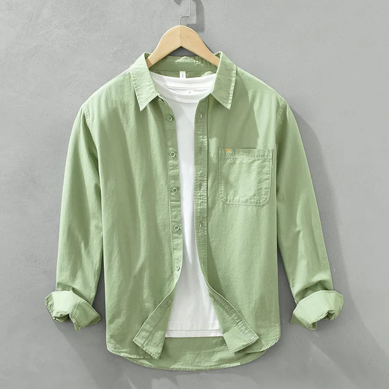 Carl | Camicia in Cotone Artigianale da Uomo con Stile Senza Tempo