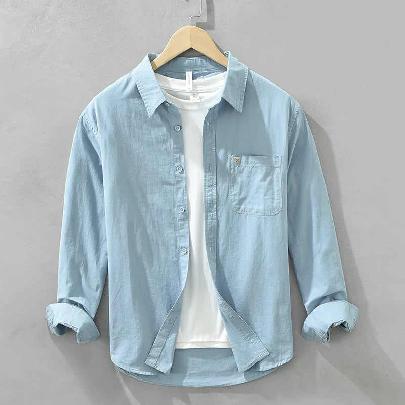 Carl | Camicia in Cotone Artigianale da Uomo con Stile Senza Tempo