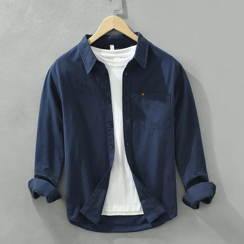 Carl | Camicia in Cotone Artigianale da Uomo con Stile Senza Tempo