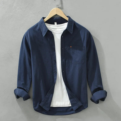 Carl | Camicia in Cotone Artigianale da Uomo con Stile Senza Tempo
