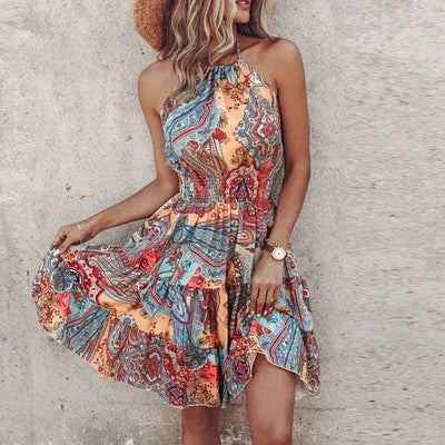 Angela | Abito Halter Chic con Design Elegante