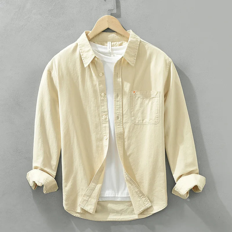 Carl | Camicia in Cotone Artigianale da Uomo con Stile Senza Tempo