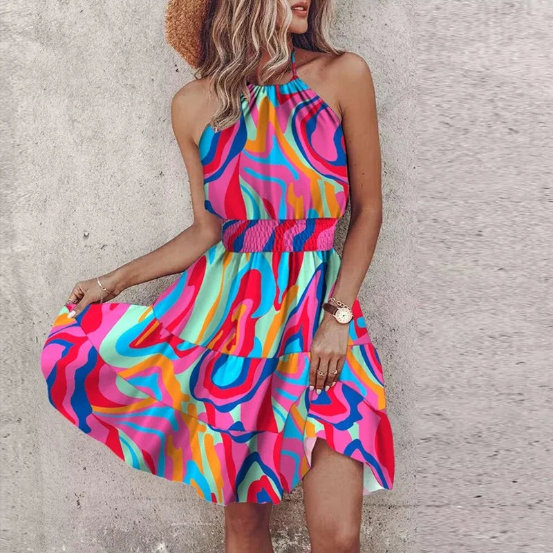 Angela | Abito Halter Chic con Design Elegante