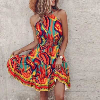 Angela | Abito Halter Chic con Design Elegante