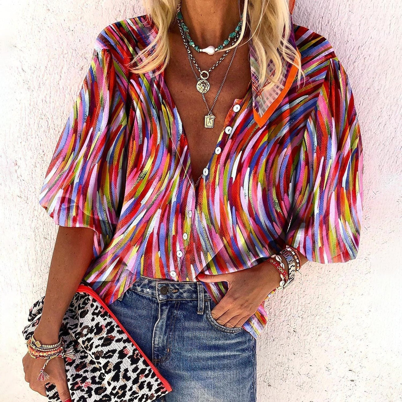 Vanessa | Blusa Boho Elegante Con Scollo A V