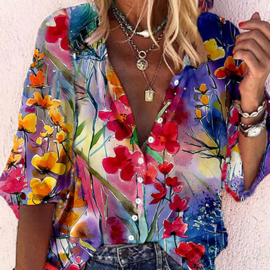 Vanessa | Blusa Boho Elegante Con Scollo A V