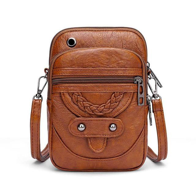 Borsa a tracolla in pelle di Vellana dall'eleganza vintage