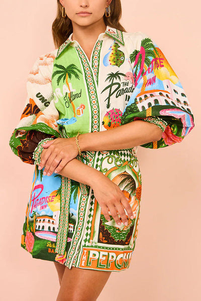 Santina | Mini Abito Camicia Estivo con Stile Fresco e Comodo