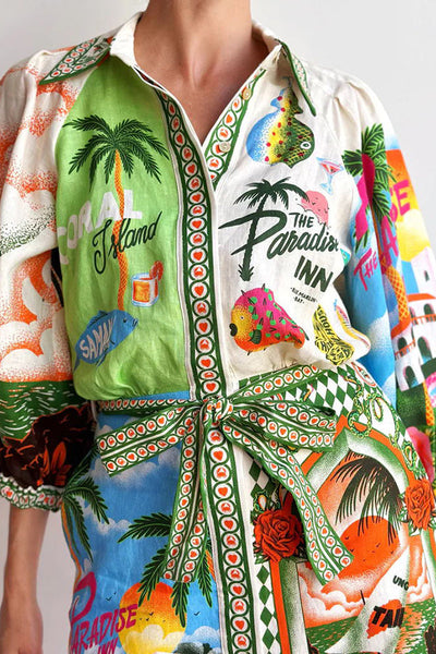 Santina | Mini Abito Camicia Estivo con Stile Fresco e Comodo