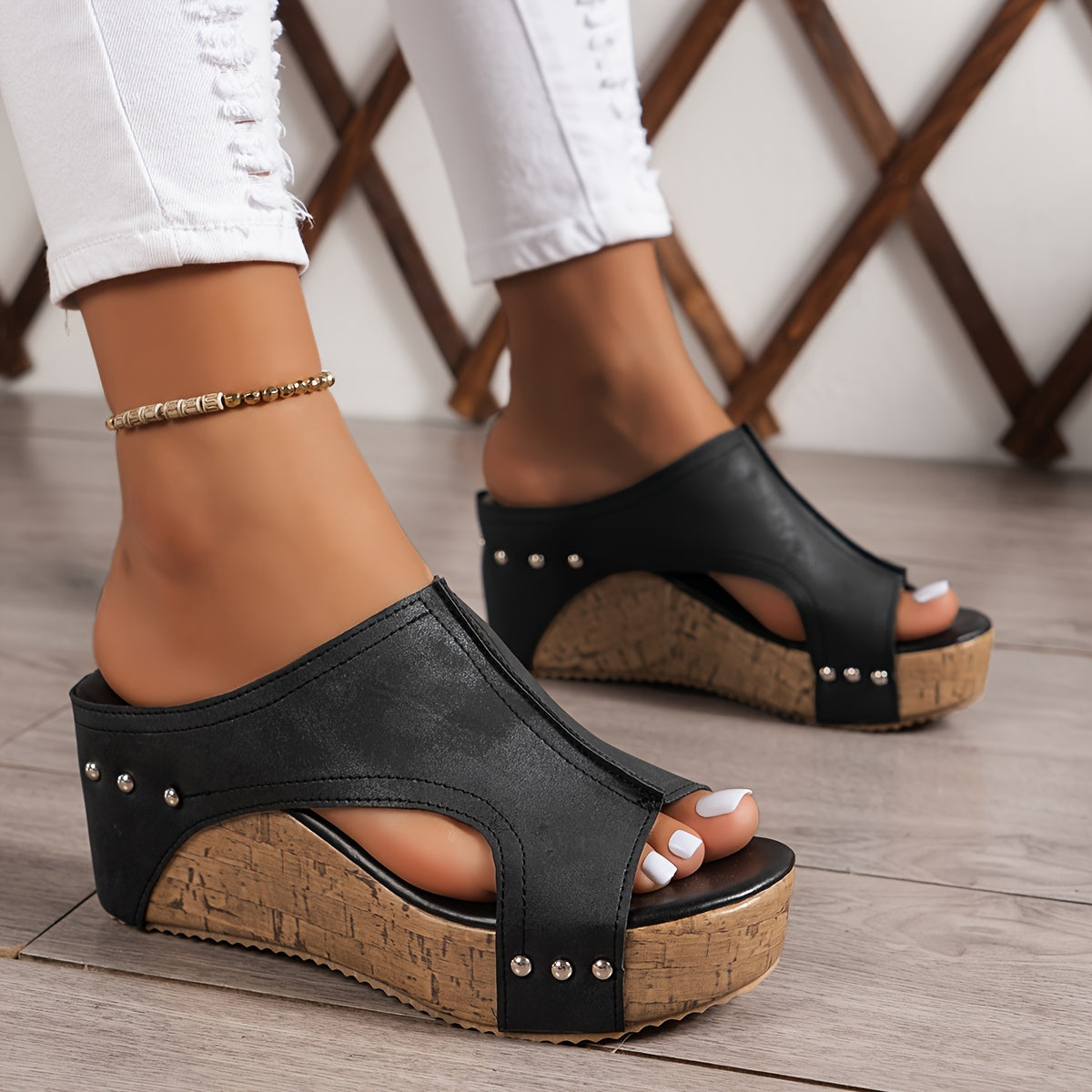 Beatrice | Sandali con Zeppa e Cinturino dallo Stile Femminile
