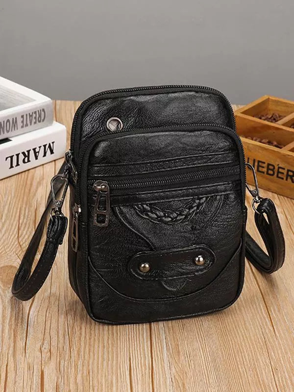 Borsa a tracolla in pelle di Vellana dall'eleganza vintage