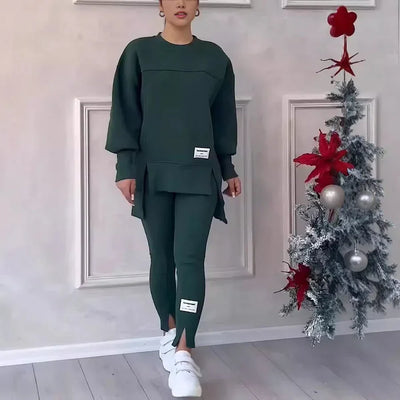 Pia | Completo Donna Felpa Oversize & Leggings in Cotone