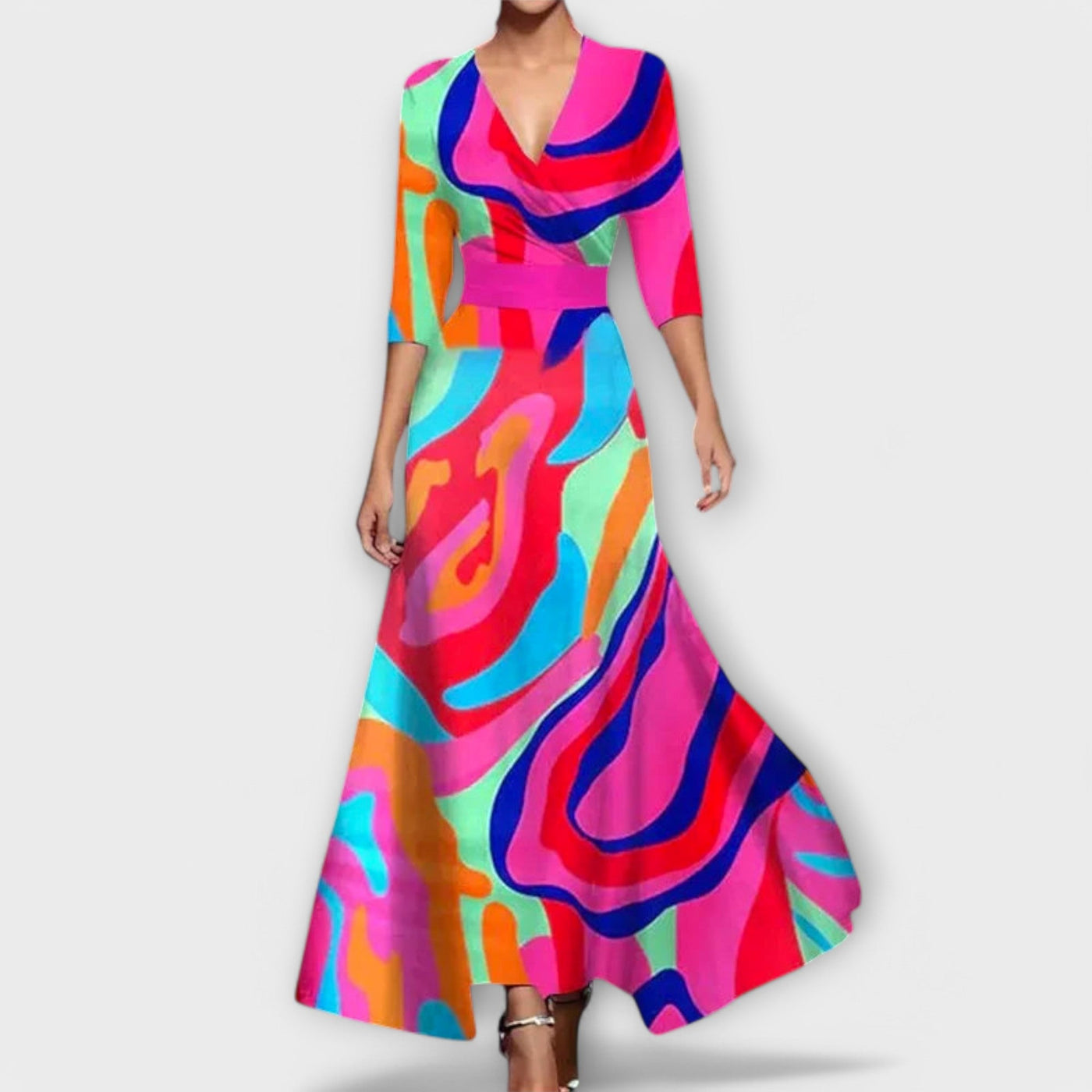 Alma | Abito Elegante Con Design A Maniche