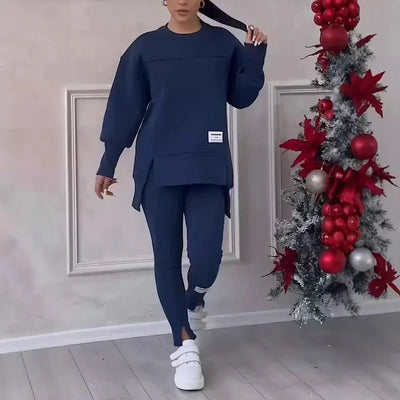 Pia | Completo Donna Felpa Oversize & Leggings in Cotone