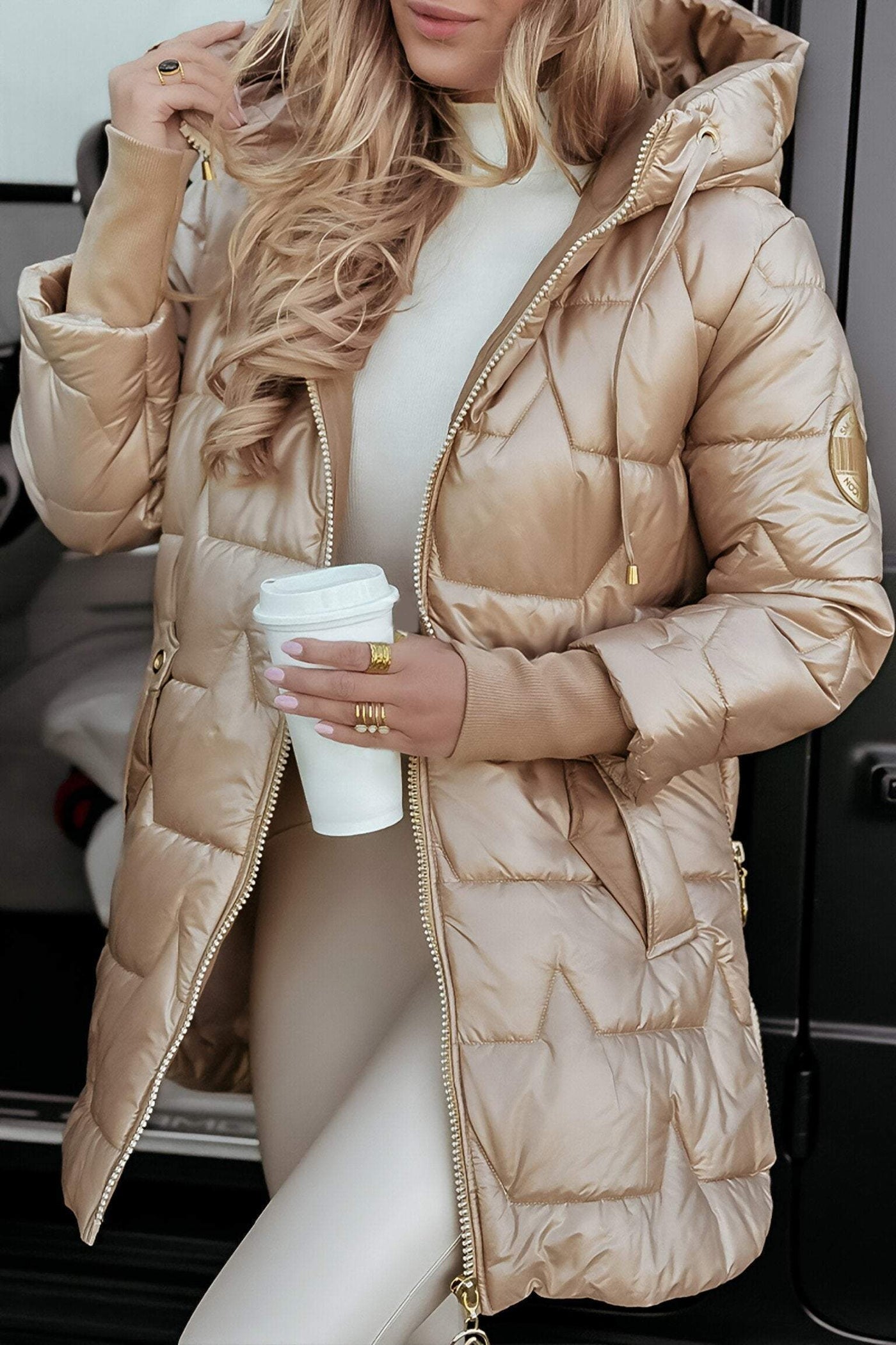 Alice | Giacca in Lana da Donna con Cappuccio