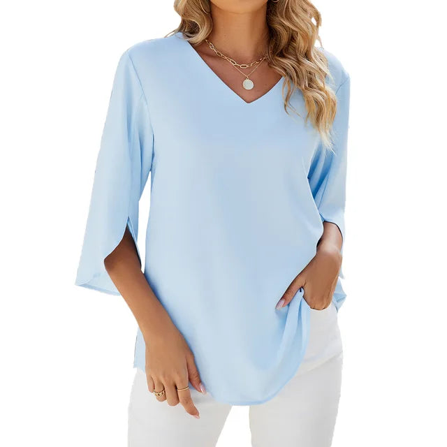 Elena | Blusa Elegante con Scollo a V