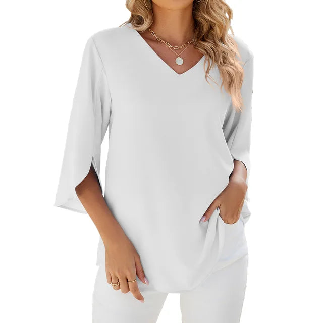 Elena | Blusa Elegante con Scollo a V