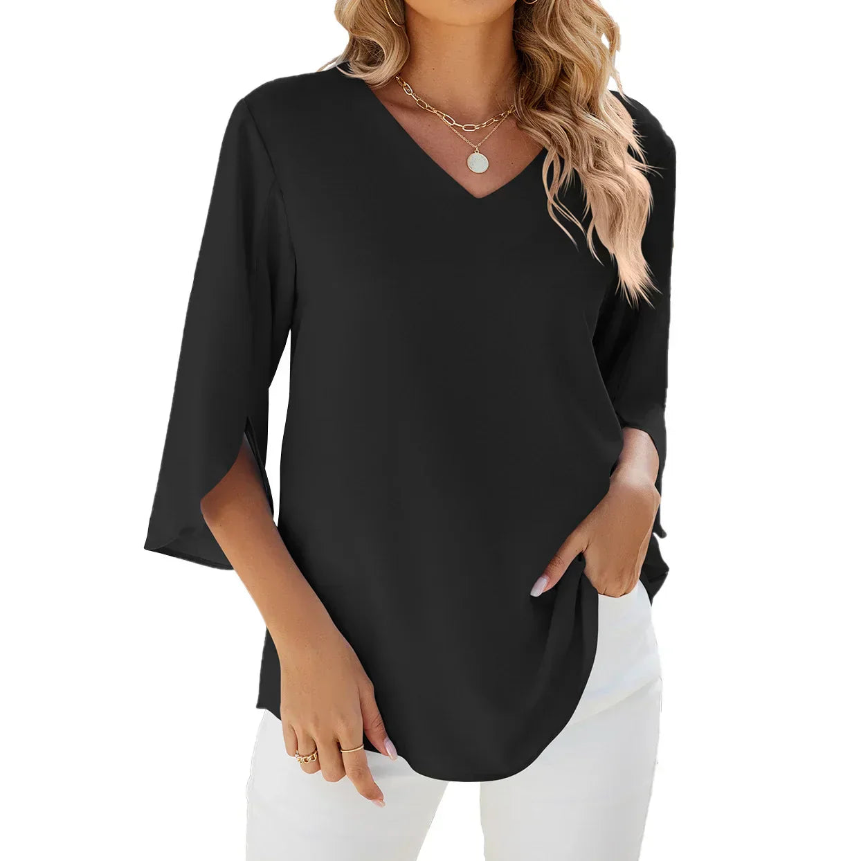 Elena | Blusa Elegante con Scollo a V