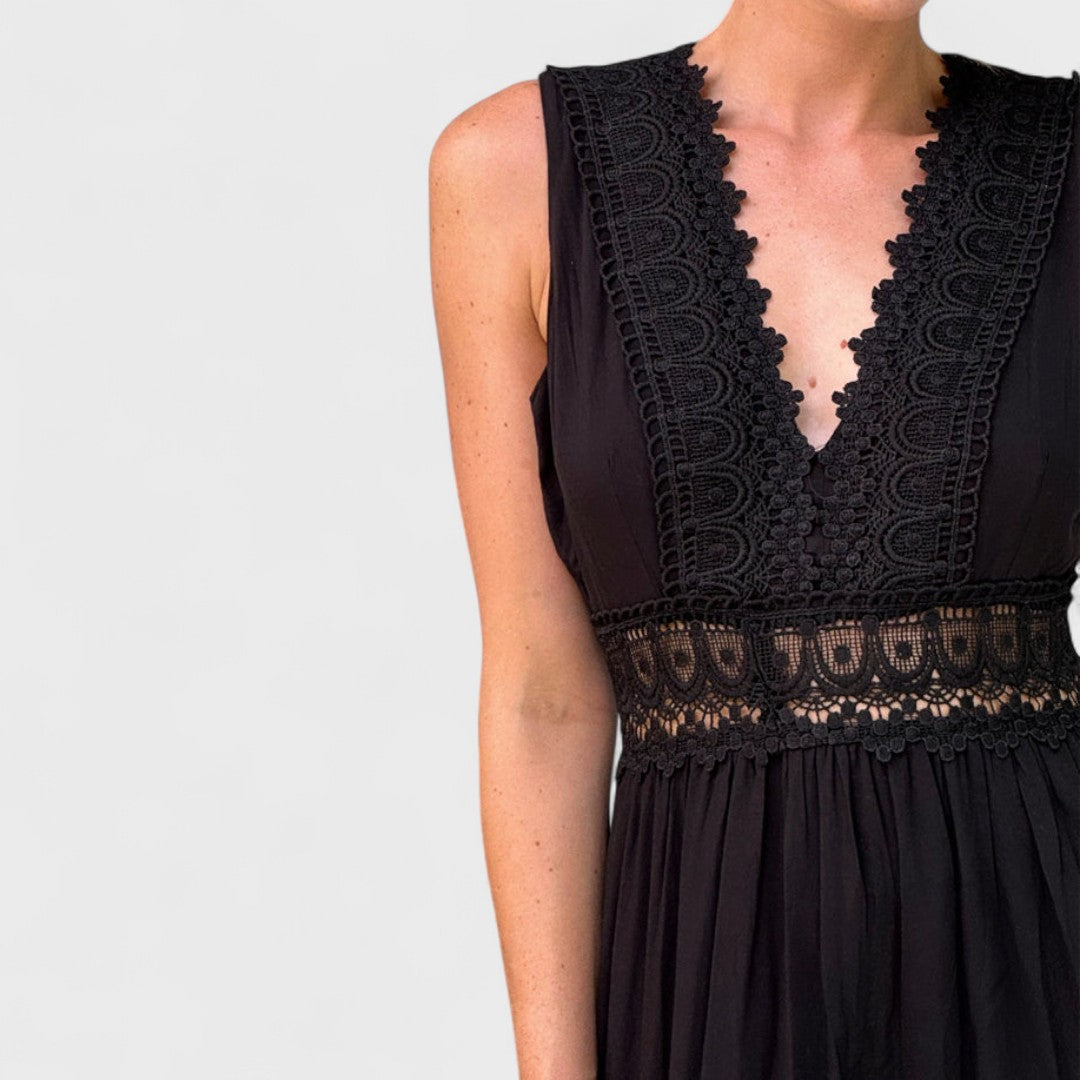 Ninfea | Abito Midi Boho Chic Senza Maniche