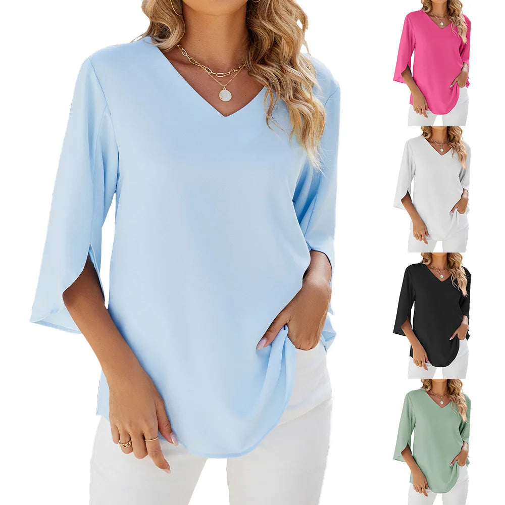 Elena | Blusa Elegante con Scollo a V