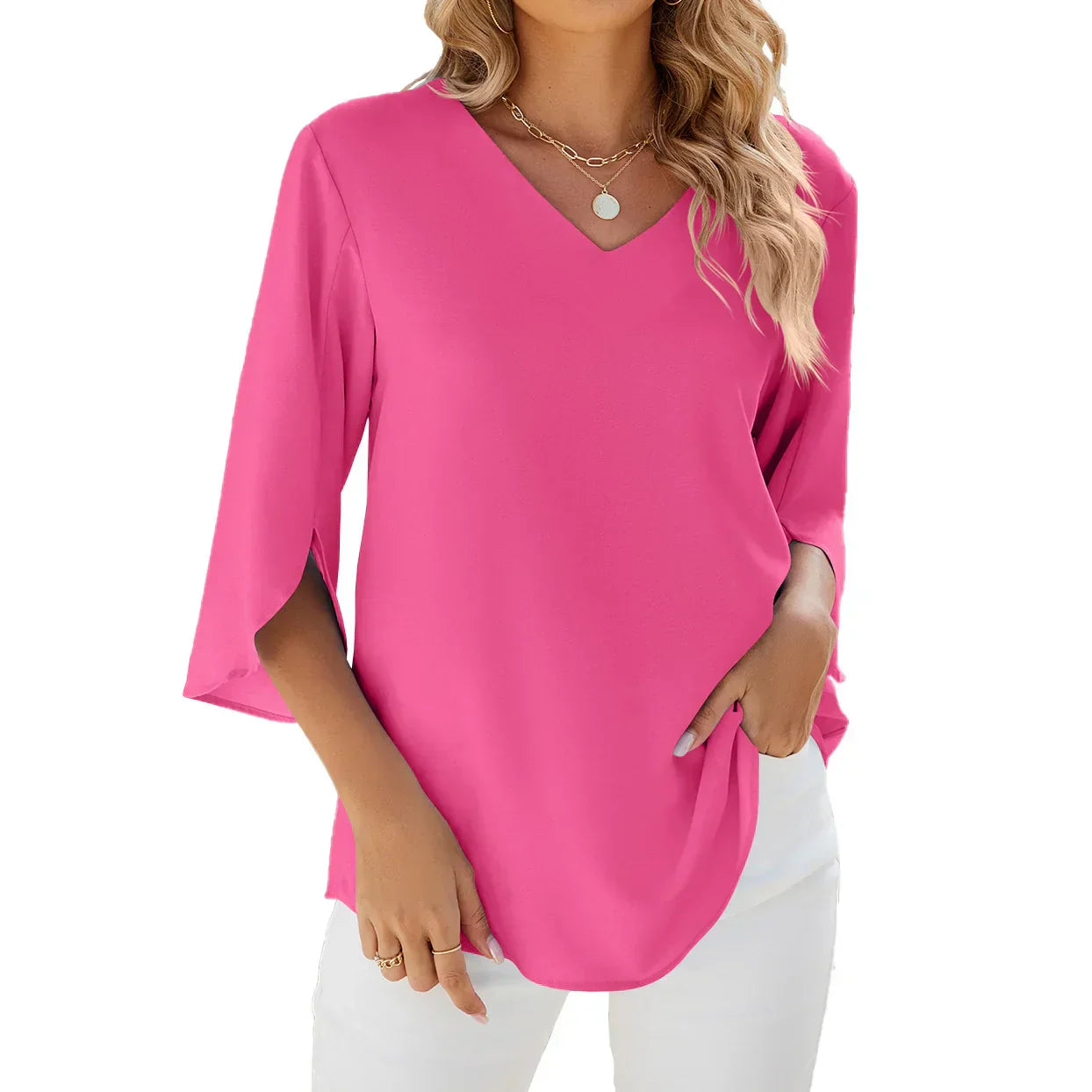 Elena | Blusa Elegante con Scollo a V