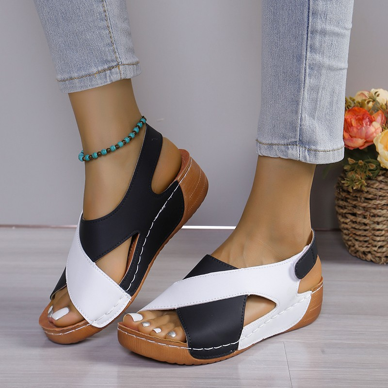 Serafina | Sandali Con Zeppa Elegante dallo Stile Naturale