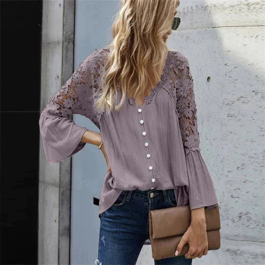 Sara | Blusa in Pizzo Floreale Elegante