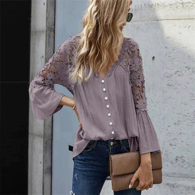 Sara | Blusa in Pizzo Floreale Elegante