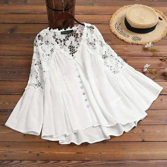 Sara | Blusa in Pizzo Floreale Elegante