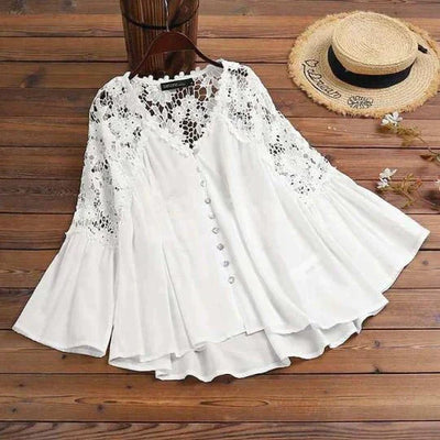 Sara | Blusa in Pizzo Floreale Elegante