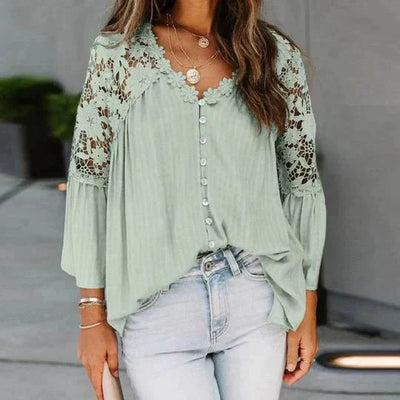 Sara | Blusa in Pizzo Floreale Elegante