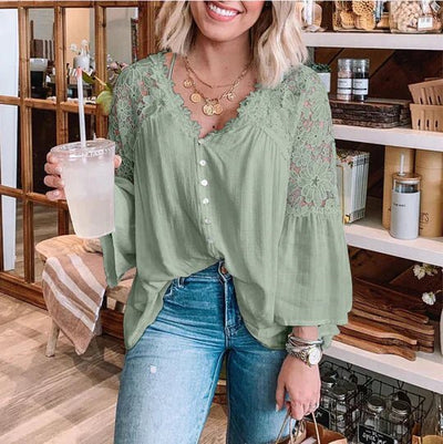 Sara | Blusa in Pizzo Floreale Elegante