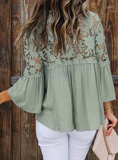 Sara | Blusa in Pizzo Floreale Elegante