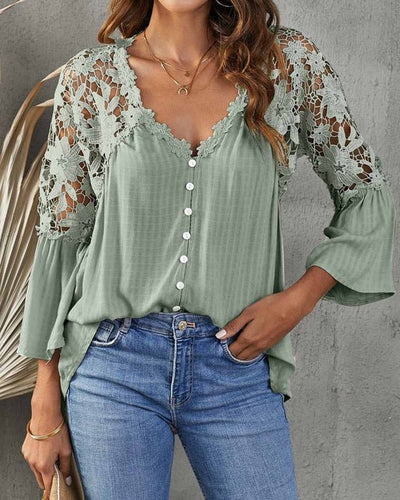 Sara | Blusa in Pizzo Floreale Elegante