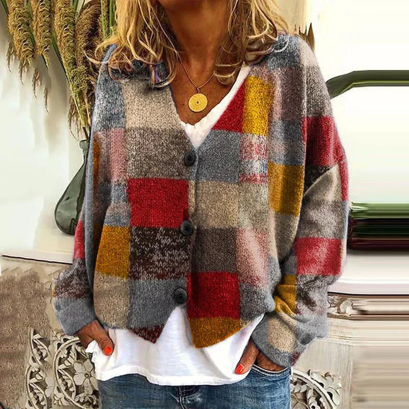 Noemi | Cardigan in Maglia Stampata con Stile Unico e Comfort