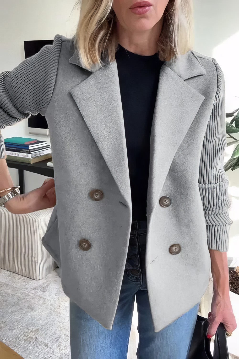Claire | Cardigan Lungo Patchwork Chic e Super Comodo