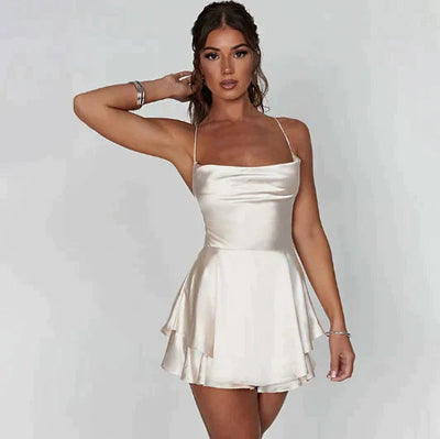 Abito Halter in Satin